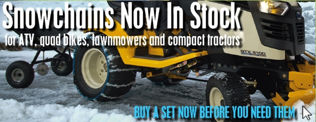 Snowchains For ATV, Quad Bikes, Lawnmowers & Compact Tractors